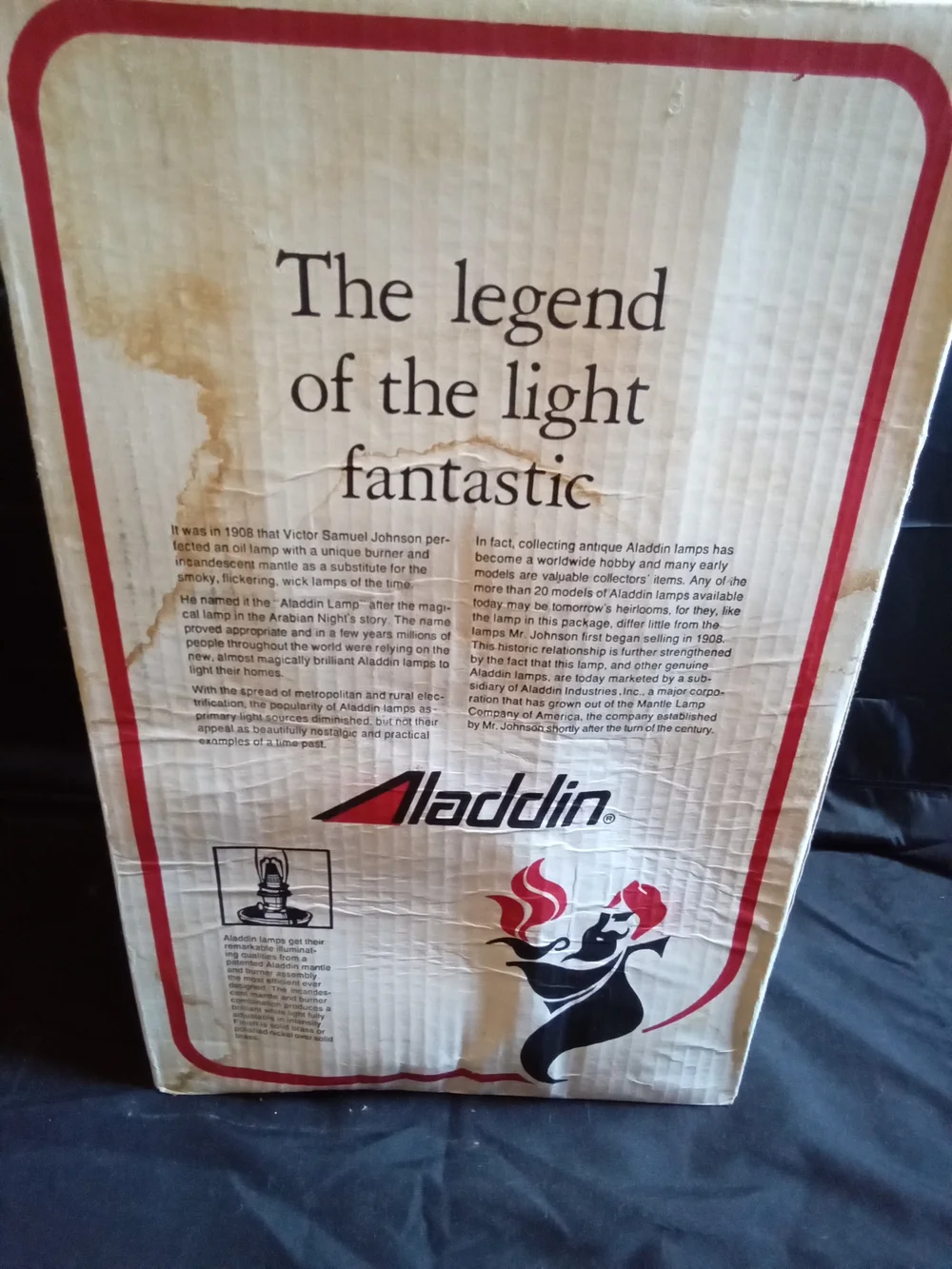 Aladdin Crystal Lincoln Drape Incandescent Oil‎ Lamp - Crystal/Gold - Picture 3 of 7